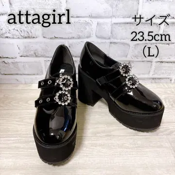 [ attagirl ] 아타걸 ( L ) 통굽 부츠 더블 버클 통굽 신발