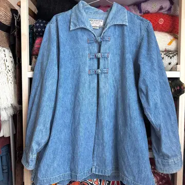차이나 상의 데님 자켓 차이나 자켓 used