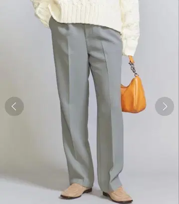 UNITED ARROWS 더블 크로스 스트레이트 팬츠 S 그레이