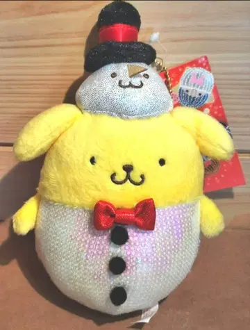 산리오 폼폼푸딩 2019 눈사람 반짝이 봉제 인형 크리스마스