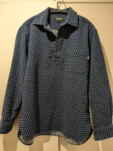 AIGLE(에이글) 남성용 셔츠 M 네이비 긴팔 아웃도어 두꺼운 원단