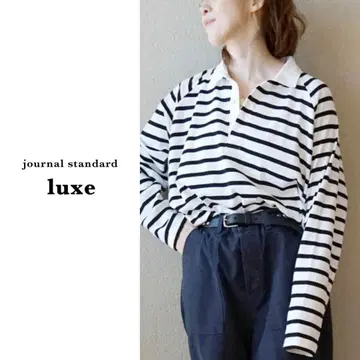 저널 스탠다드 랙스 | 리브 보더 무지 폴로 풀오버