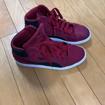 PUMA MID/미드 하이컷 스니커즈 레드 359138 25cm