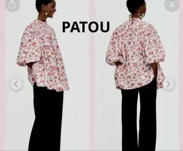 patou 꽃무늬 상의 블라우스 플레어