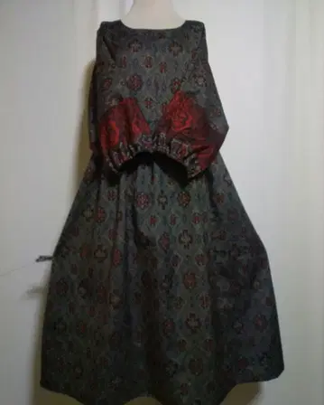 기모노 리메이크/돌먼 소매 원피스 사이즈 L~LL