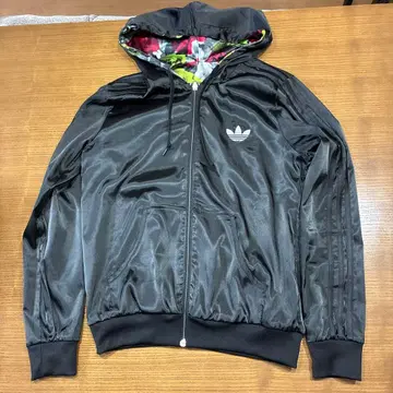 adidas 후드 부착 자켓 꽃무늬