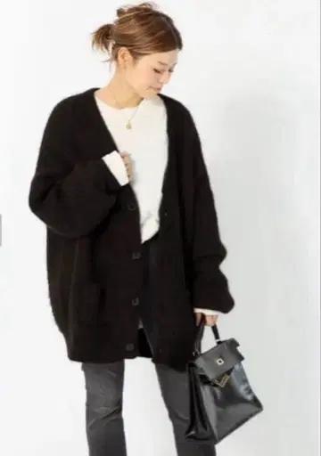 deuxieme classe MarronFonce 가디건