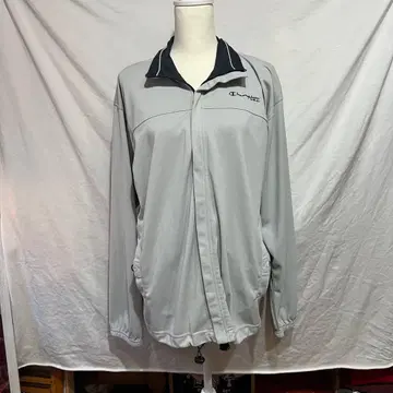 Champion 그레이 집업 자켓 트랙 자켓