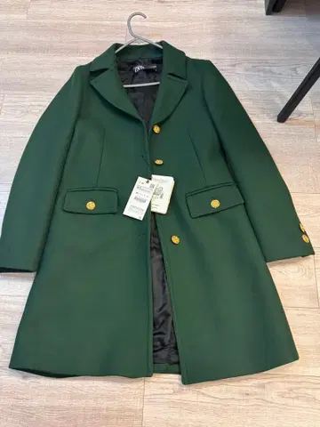 다크 그린 롱 코트