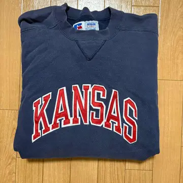 가격 인하 가능 Russell KANSAS 네이비 맨투맨 트레이닝복