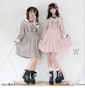 DearMyLove 레이스 리본 학원 세일러 원피스