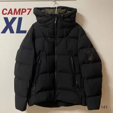CAMP7 다운 자켓 XL 블랙 남성용 후드