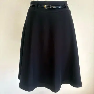 로페 ROPE 블랙 벨트 스커트 [38] 심플 출퇴근용 깔끔한 일본제