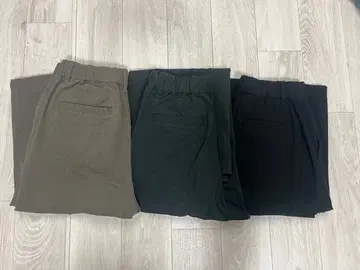 무인양품 가로 세로 스트레치 치노 와이드 팬츠 여성 S 3종 세트