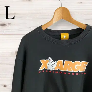 XLARGE x FR2 콜라보 맨투맨 L 블랙 토끼 로고 인기