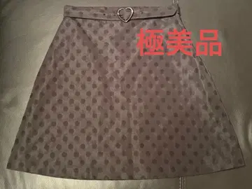 To b. by agnes b 플레어 스커트 도트 블랙