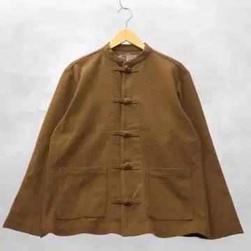 무인양품 밴드 카라 긴팔 차이나 셔츠 매듭 단추 셔츠 S-M