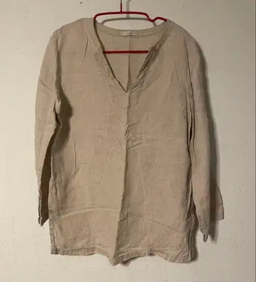 fog linen work 베이지 긴팔 셔츠