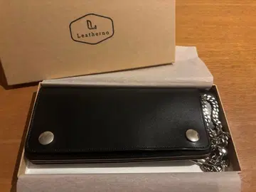 [ 새상품 미사용 ] Leather Life 블랙 장지갑 체인 포함