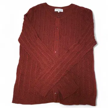 [ Liliane Burty Eclat ] 브라운 리브 긴팔 가디건