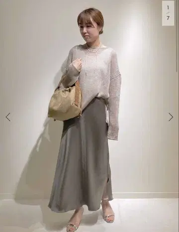 IENA 더블 새틴 스커트 36