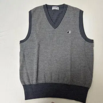 Black & White 남성용 V넥 베스트 L 사이즈 그레이