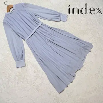 새상품급 봄/가을 index [L] 플리츠 원피스 라이트 블루 얇은 소재