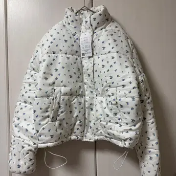 충전솜 블루종 꽃무늬