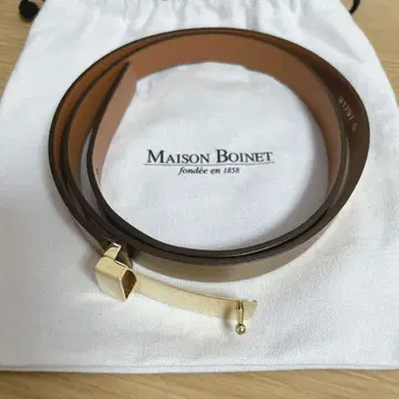 MAISON BOINET 메탈 포인트 벨트 18mm 브라운