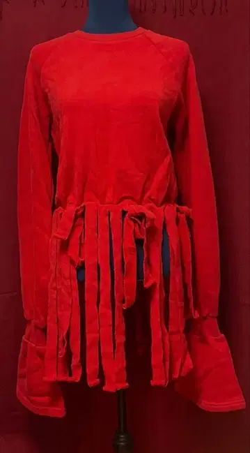 새상품 릴릴리 리본 프린지 맨투맨 상의