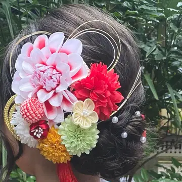 성인식 머리 장식