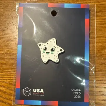 EXPO2025 오사카 만박 미국관 별 모양 핀 배지