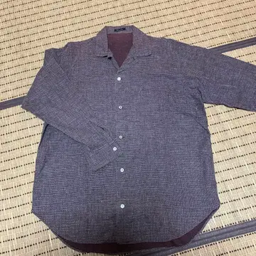 Y's for men 체크 무늬 플란넬 셔츠 긴팔 다크 브라운