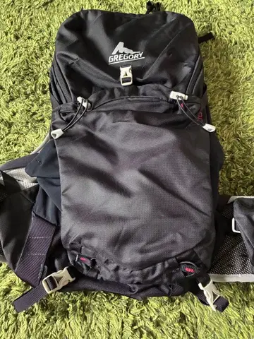 GREGORY 블랙 백팩 레인 커버 포함