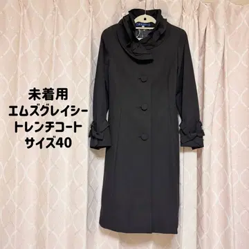 미착용 엠즈 그레이시 드레스 코트 블랙 40 트렌치코트