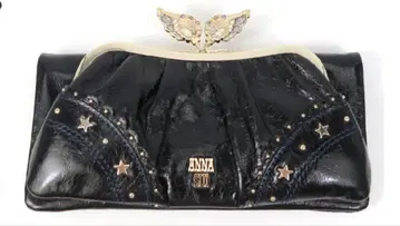 ANNA SUI 블랙 가죽 장지갑