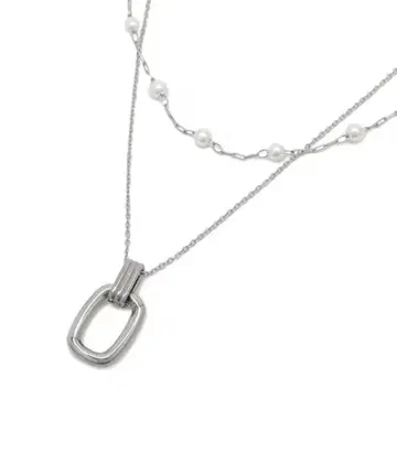 UNTITLED 언타이틀 MIX 레이어드 체인 목걸이 실버