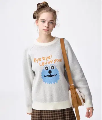 [ 새상품 ] GU 퍼펫 스 오버 사이즈 니트 풀오버 M 사이즈