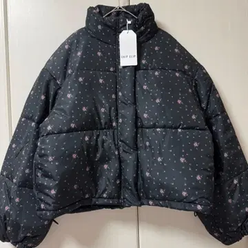 충전솜 블루종 꽃무늬