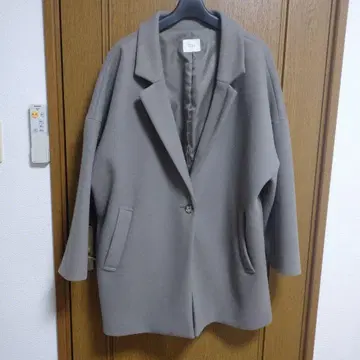 LOWRYS FARM 그레이 오버 사이즈 피 코트