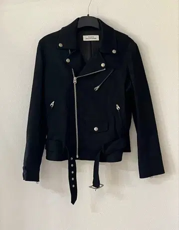 일본산 뷰티풀피플 블랙 코튼 라이더 자켓 150