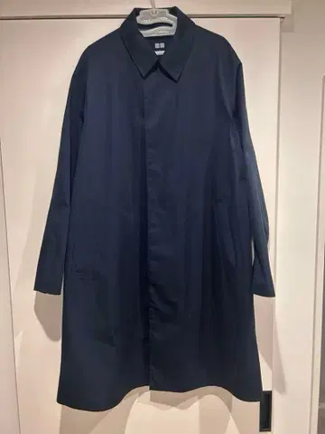 유니클로 블록테크 스텐카라 코트 네이비