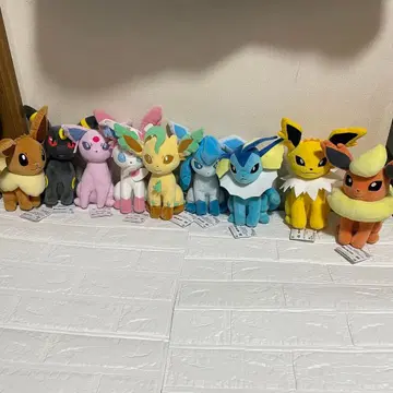 포근한 봉제 인형 이브이 프렌즈 세트 총 9개 택 포함