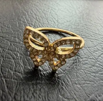 새상품 아쉬페 프랑스 버터플라이 디자인 스톤 포함 반지 12호