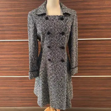 엠즈 그레이시 트위드 코트 울 드레스 코트