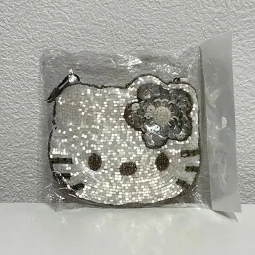 레어 레트로 비즈&스팽글 키티 파우치