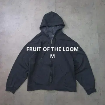 FRUIT OF THE LOOM 집업 후드티 무지 M