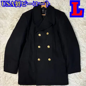 새상품급 USA제 피코트 골드 버튼 L 사이즈 블랙
