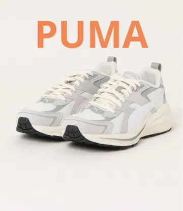 PUMA 메쉬 스니커즈 화이트 그레이 히프노틱 통굽 러닝