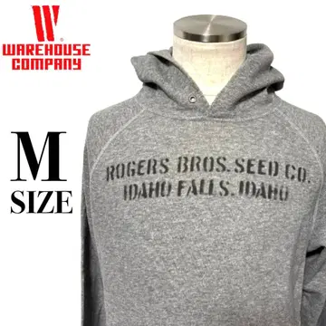 웨어하우스 더블웍스 라이트 후드 맨투맨 스텐실 멜란지 그레이